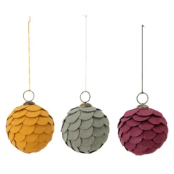 Bloomingville Pau Weihnachtskugel Ø7,5cm 3 Teile