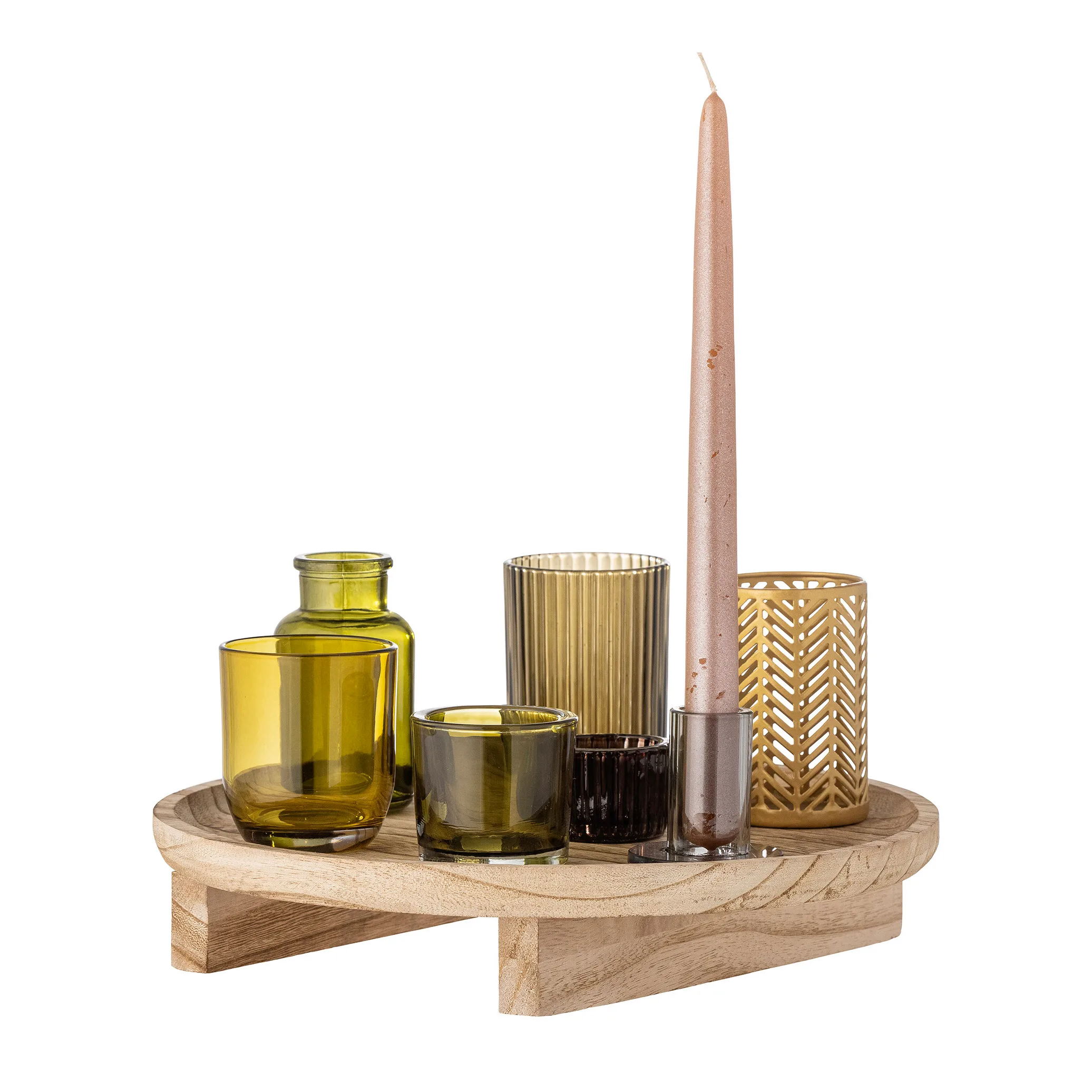 Bloomingville Sanga Tablett Mit Windlicht 8 Teile 4 Bloomingville Sanga Tablett Mit Windlicht 8 Teile – Bild 2