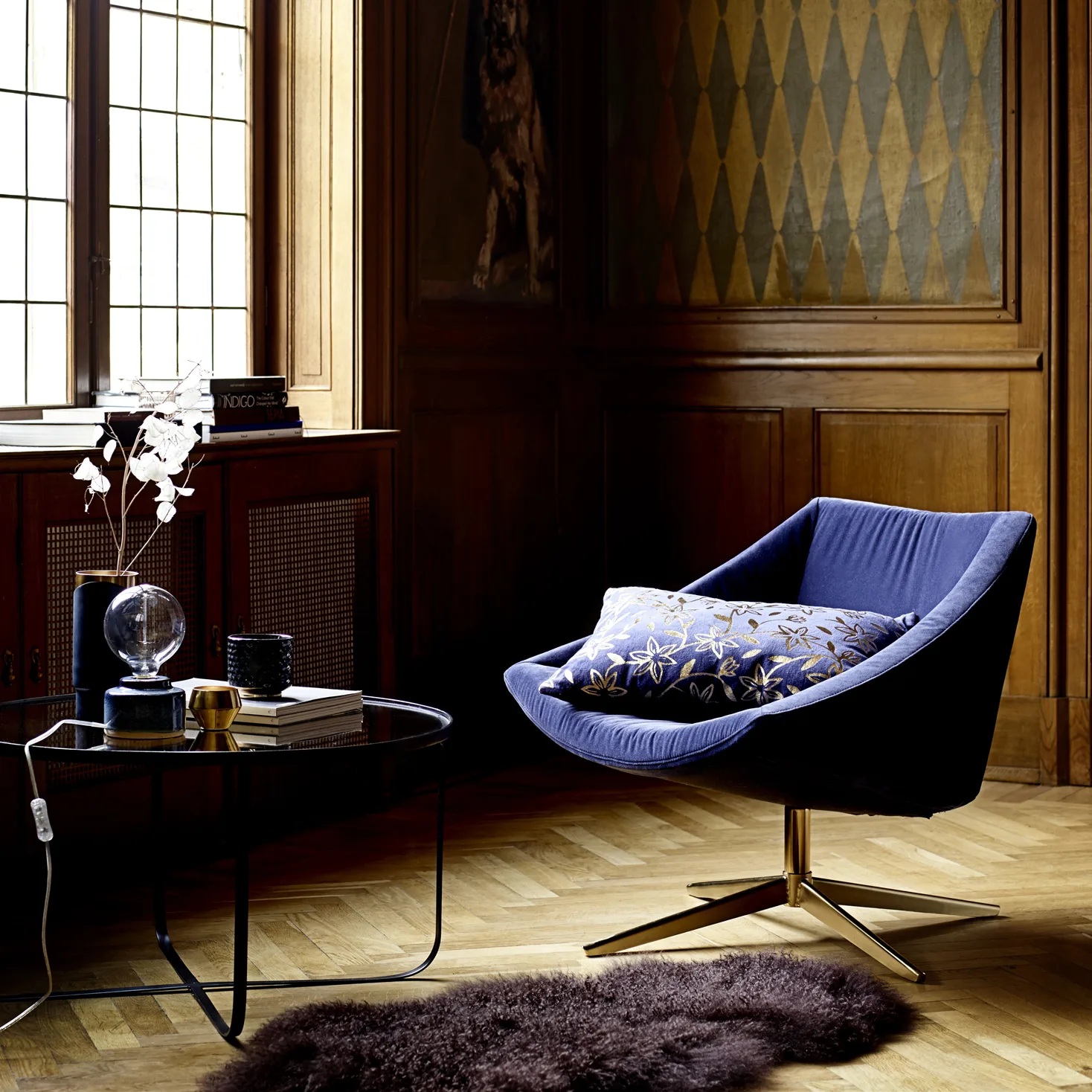 Bloomingville Metallvase Blau-gold 5 Bloomingville Metallvase Blau-gold – Bild 3